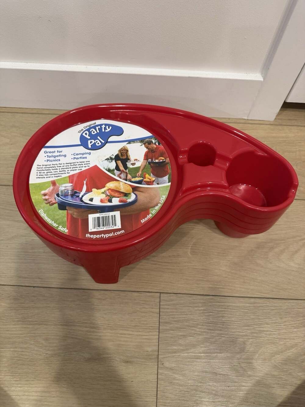 The Original Party Pal Plate For Camping Game Day Party Tray Tailgating Set Of 4